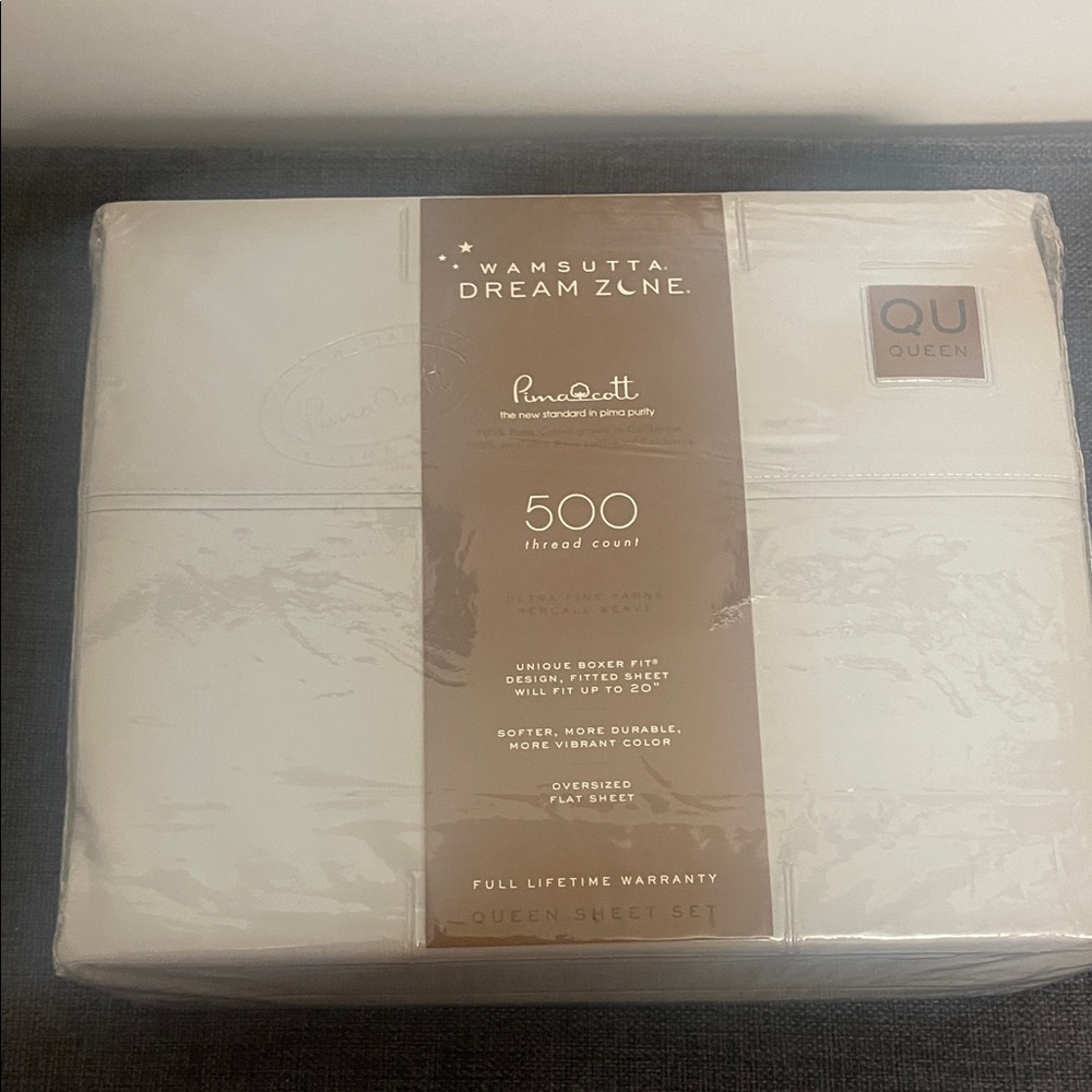 Wamsutta Dream Zone Queen Sheet Set - Light Gray